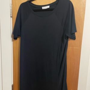 navy ribbed t-shirt dress